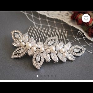 Rhinestone/pearl hairpiece